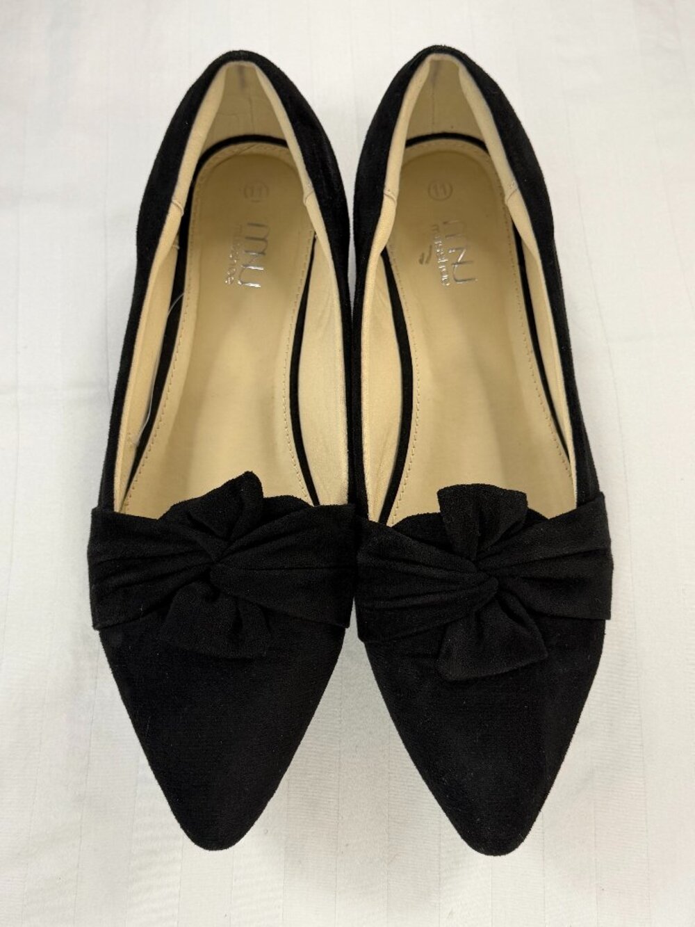 MUSSHOE Pointed Toe Women Flats Slip-on Loafers, Size 11, SKU FW-0012